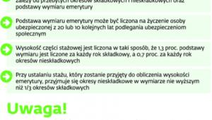 Zasady ustalania wysokości emerytur przez ZUS