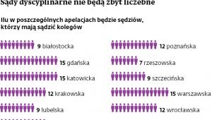 Sądy dyscyplinarne nie będą zbyt liczebne