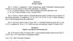 Projekt PiS o Trybunale Konstytucyjnym