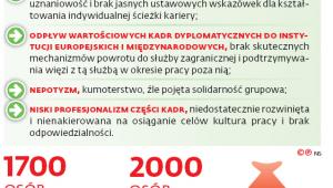 Przykładowe problemy służby zagranicznej (wg rządu)
