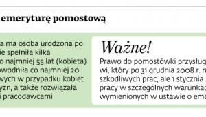 Zasady ubiegania się o emeryturę pomostową